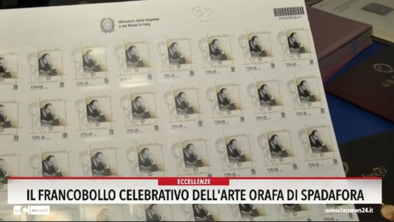 Il francobollo celebrativo dell'arte orafa di Spadafora