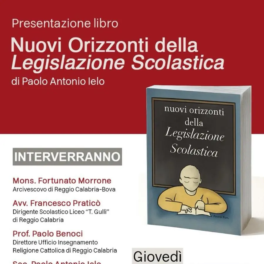 All’Istituto Zoccali\u00A0la presentazione del volume di Paolo Antonio Ielo dedicato all’evoluzione della legislazione scolastica\n