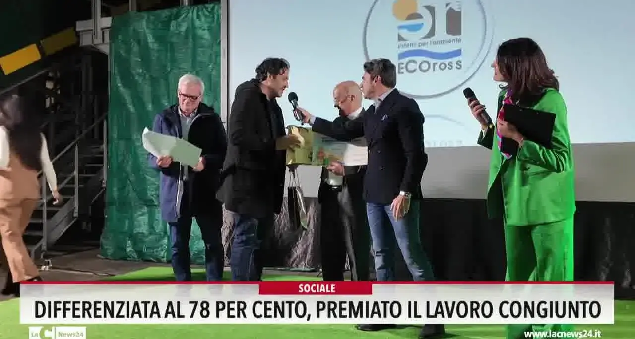 Differenziata al 78 per cento, premiato il lavoro congiunto