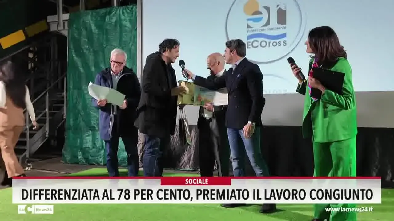 Differenziata al 78 per cento, premiato il lavoro congiunto