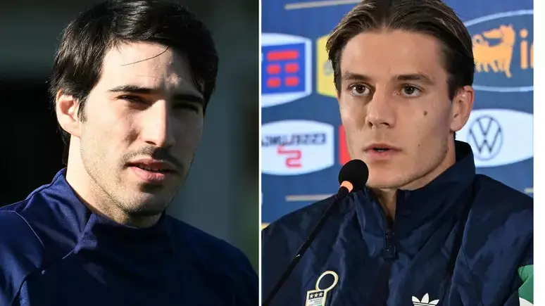 <p>Da sinistra Tonali e Fagioli</p>\\n