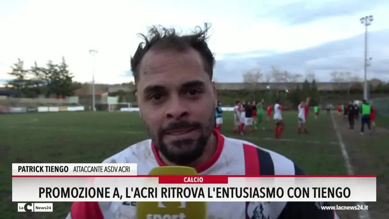 Promozione A, l'Acri ritrova l'entusiasmo con Tiengo