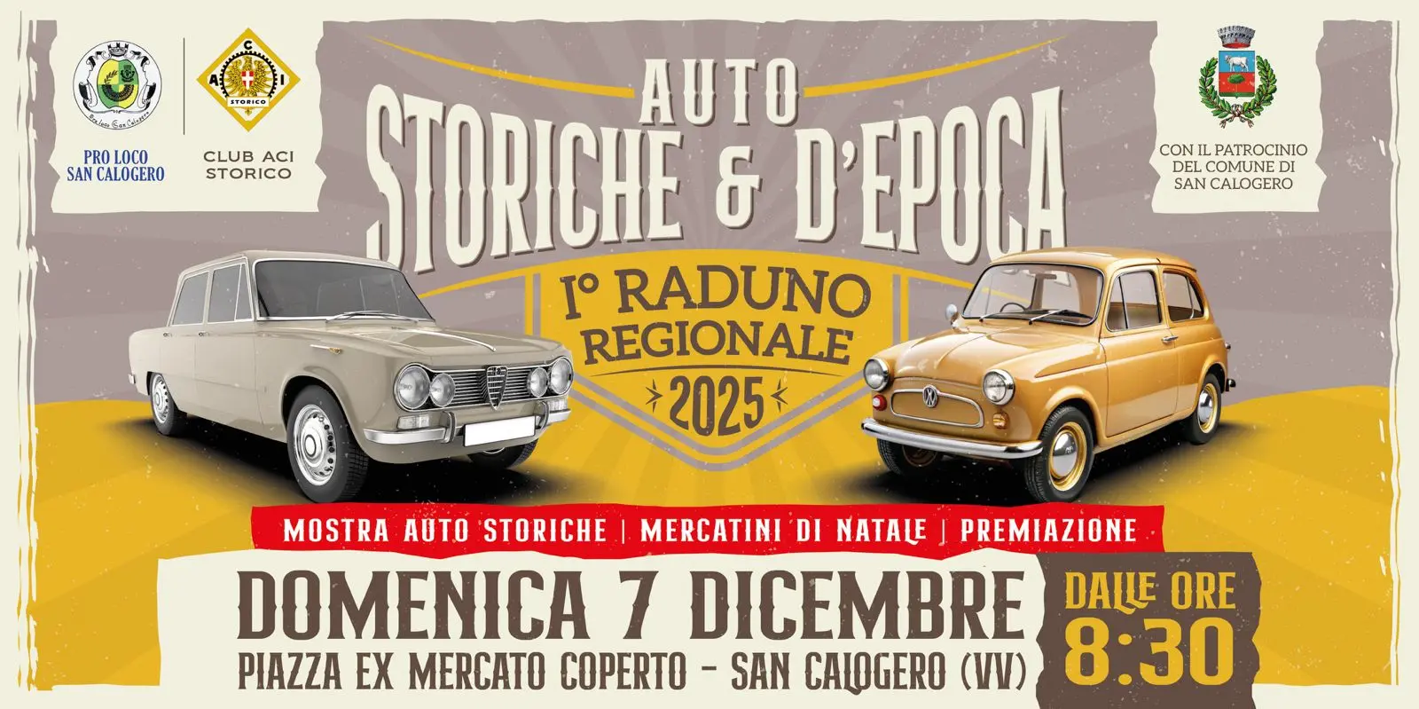 A San Calogero arriva il primo raduno di auto d’epoca: attese 100 vetture\n