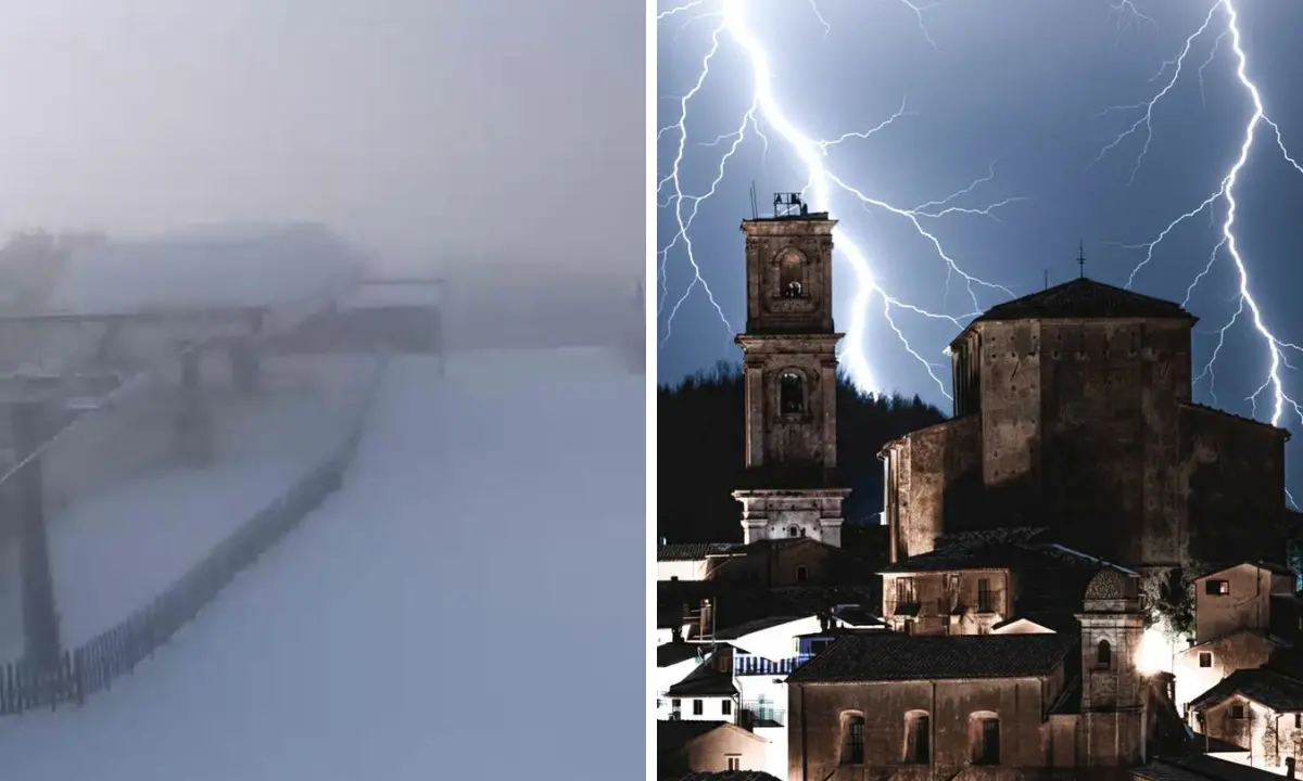 Meteo Cosenza, vette della Sila imbiancate. Ieri temporale sull’area urbana