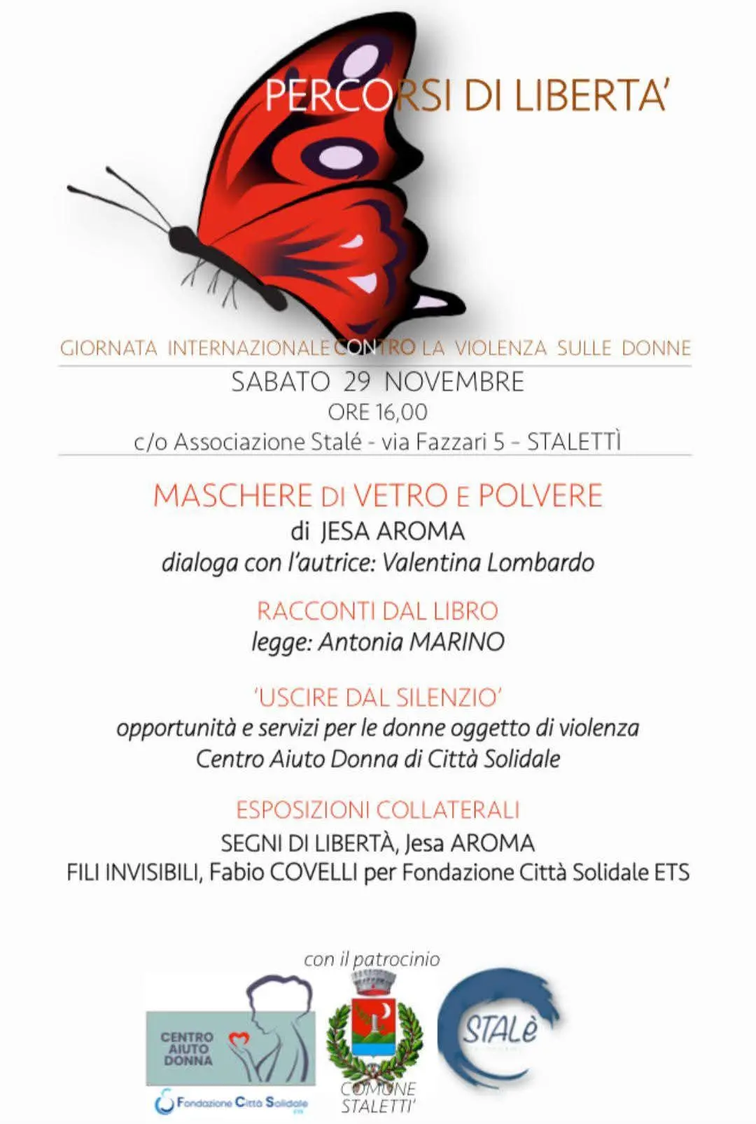 Stalettì in campo contro la violenza sulle donne: sabato dedicato ai \"Percorsi di Libertà\"\n