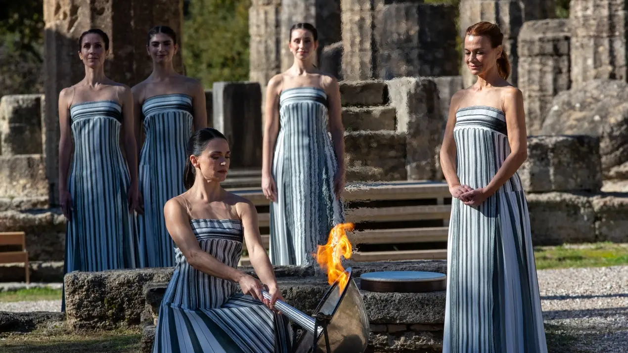 Accensione della fiamma olimpica in Grecia , Xinhua/ABACA - Ipa