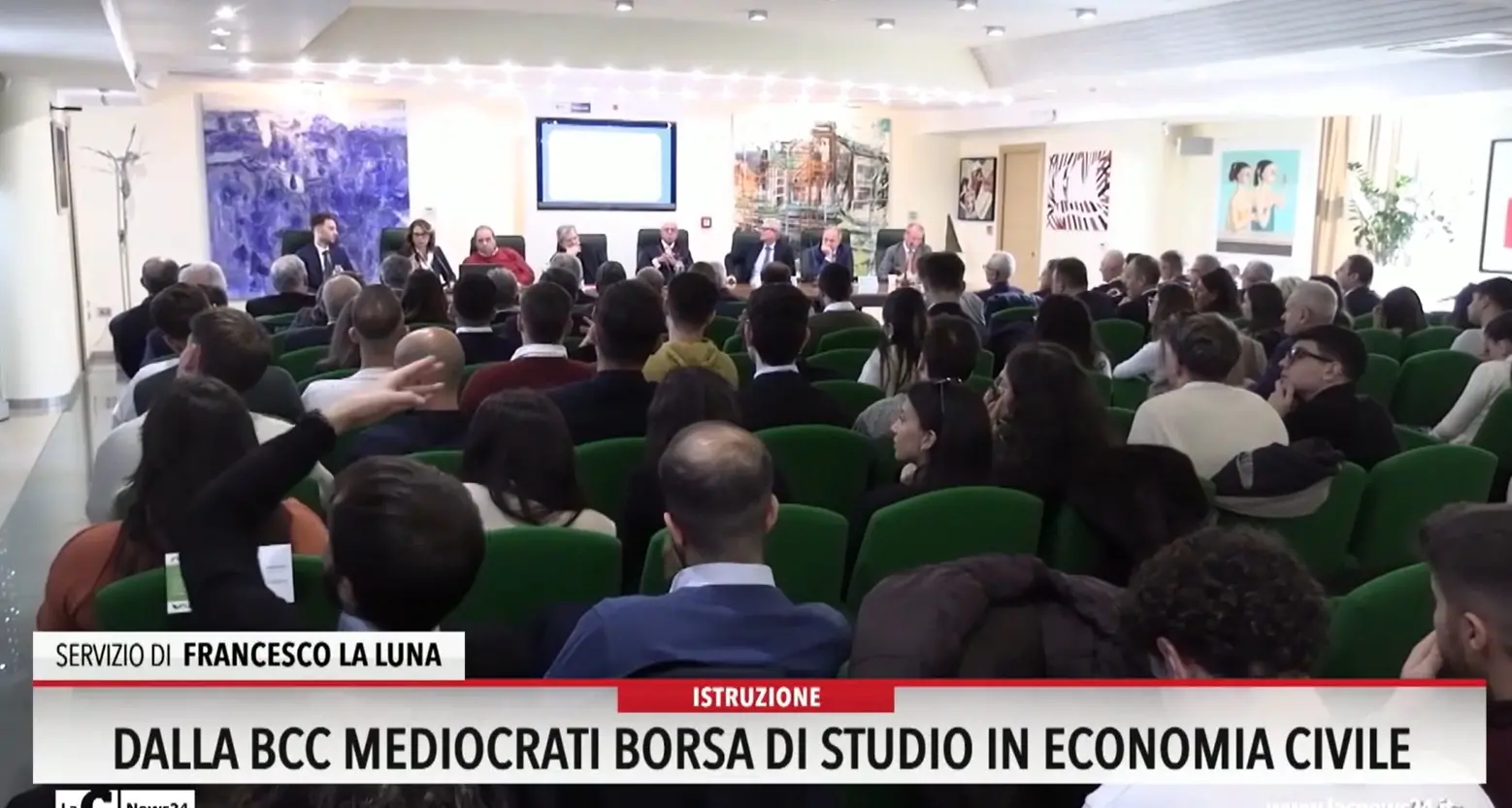 Dalla Bcc Mediocrati borsa di studio in economia civile