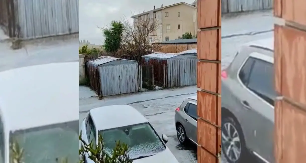 Ondata di maltempo in Calabria: la grandine su Vibo