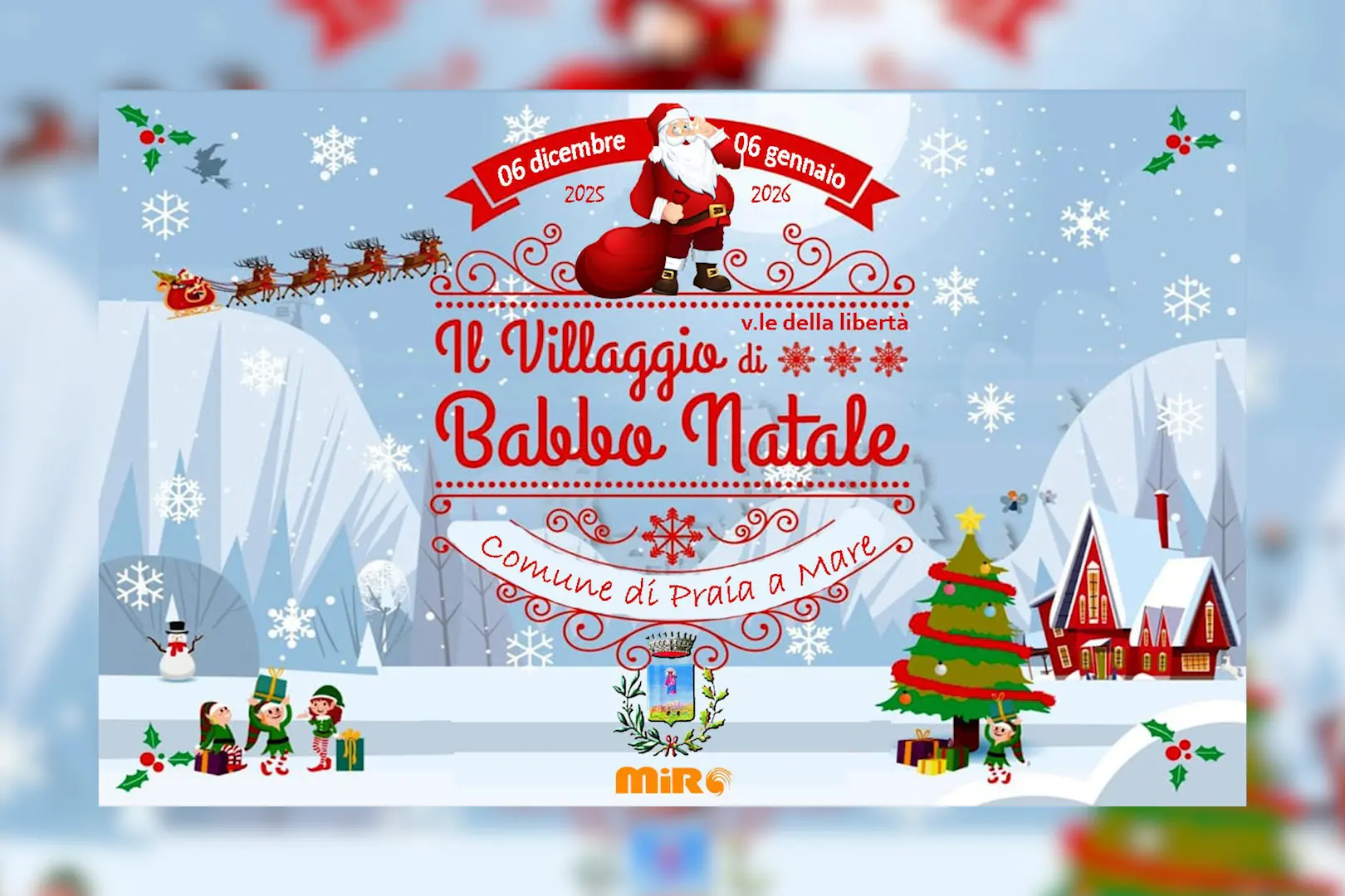 Praia a Mare si prepara al Natale:\u00A0il prossimo 6 dicembre torna il Villaggio di Babbo Natale\n