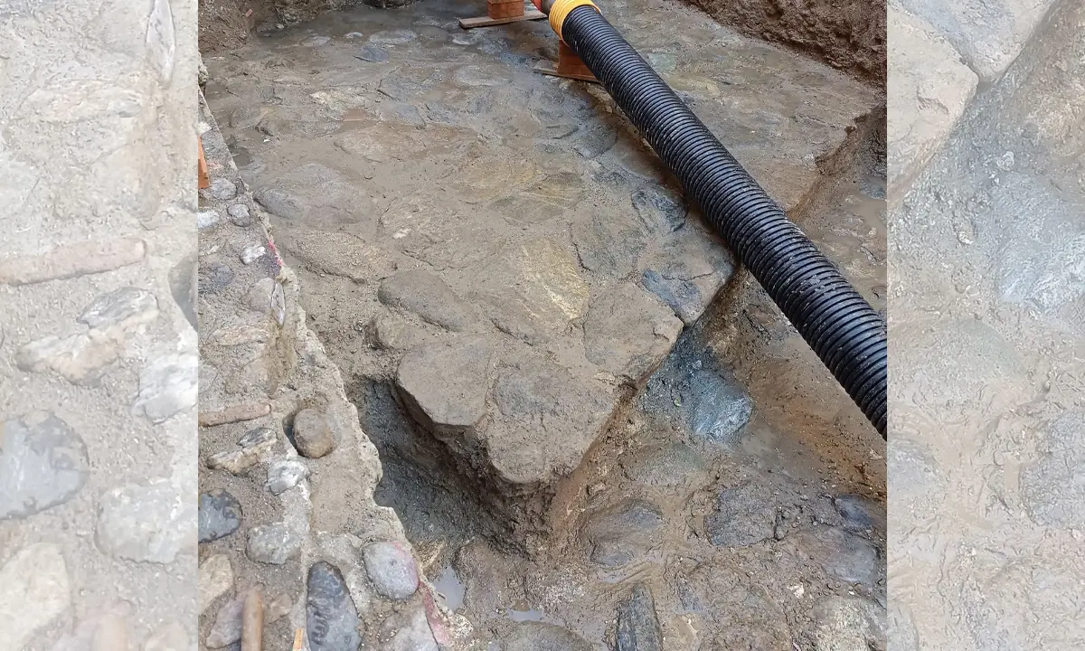Strada romana di 2000 anni fa nel cuore del centro storico di Cosenza