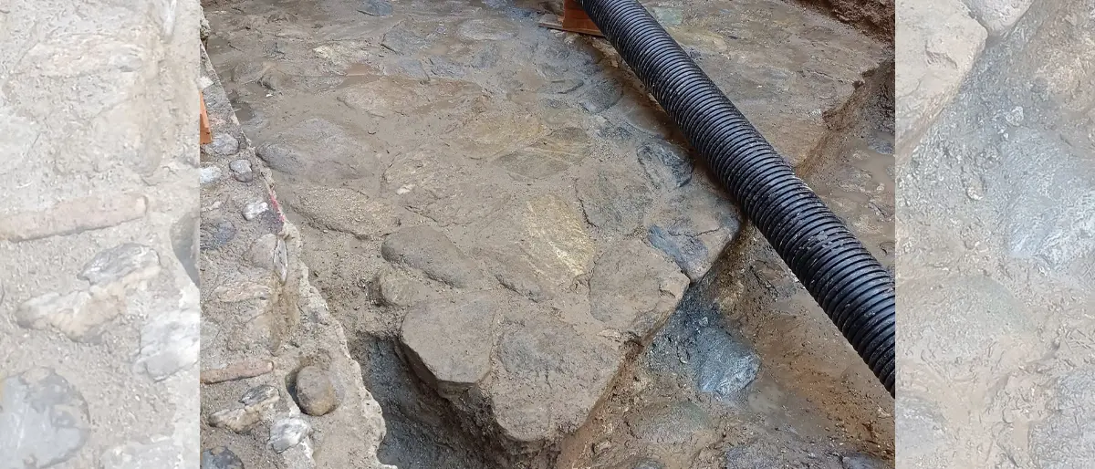 Strada romana di 2000 anni fa nel cuore del centro storico di Cosenza