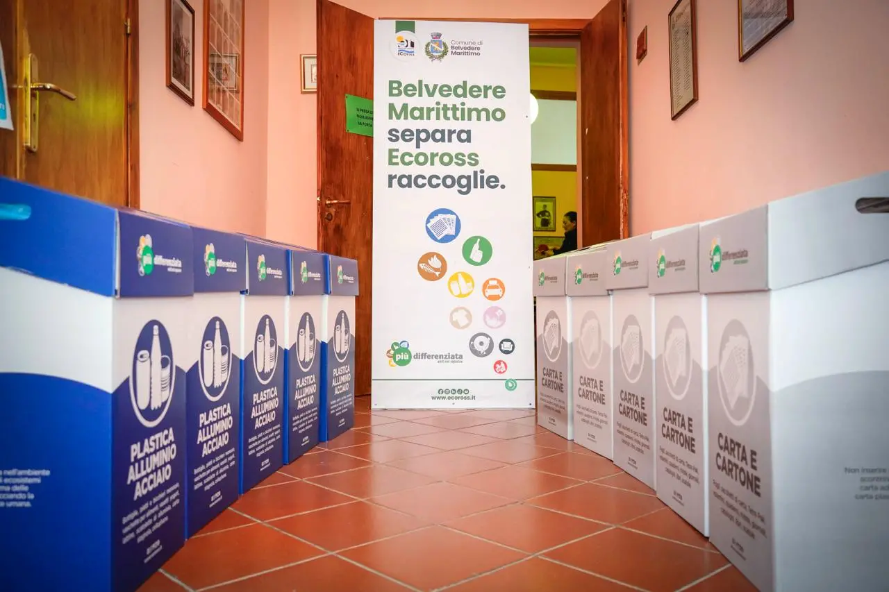 Ecobox negli uffici comunali di Belvedere per una differenziata più efficace\n
