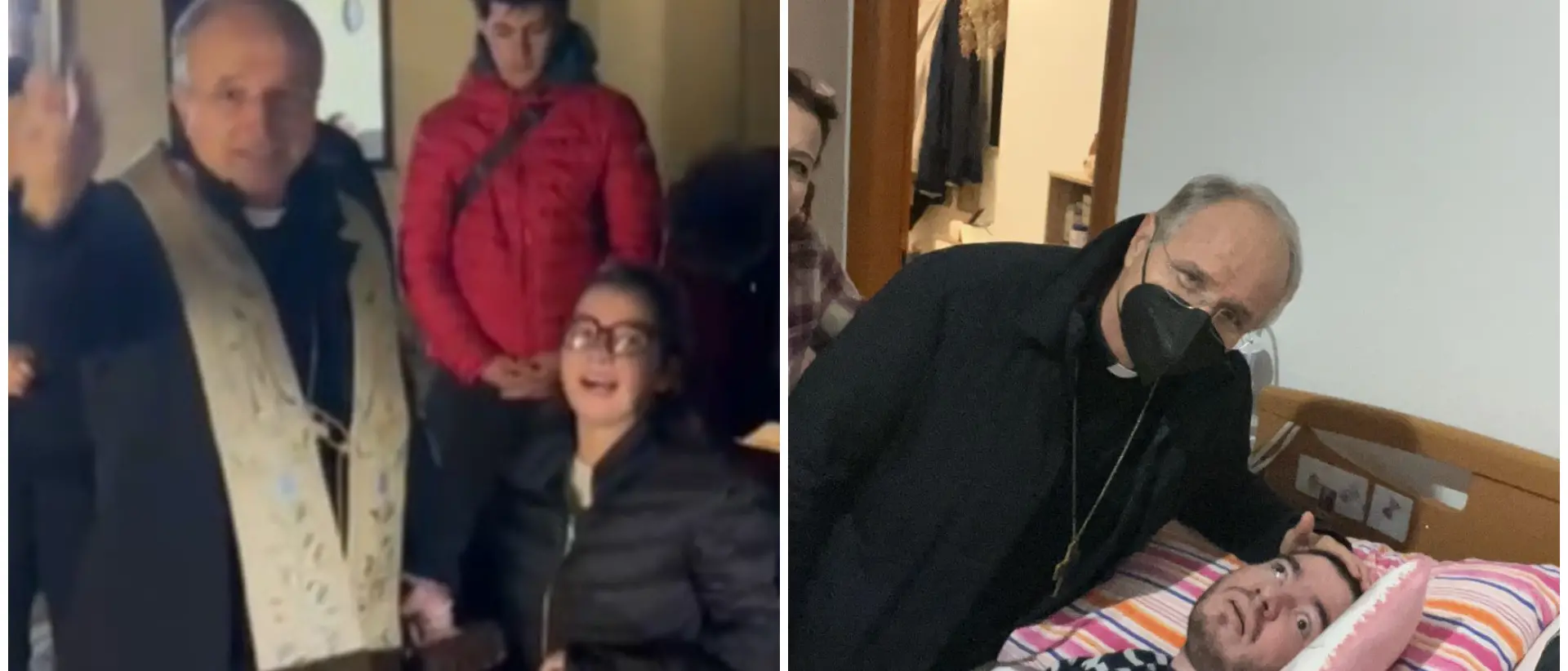 Ero malato e sei venuto a trovarmi: la carezza della Chiesa nella casa di Natale e Chiara\n