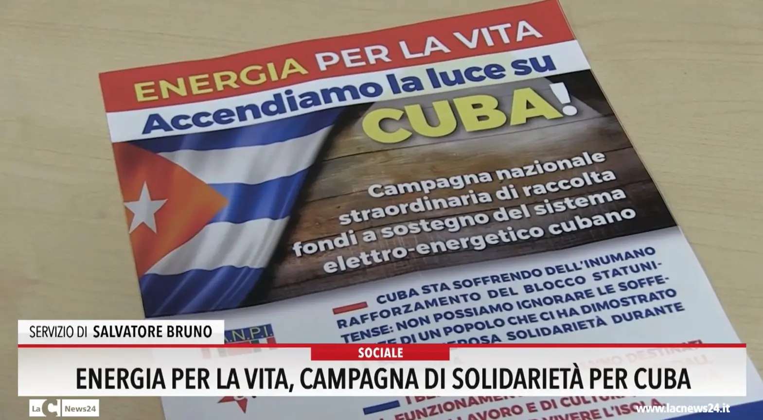 Energia per la vita, campagna di solidarietà per Cuba