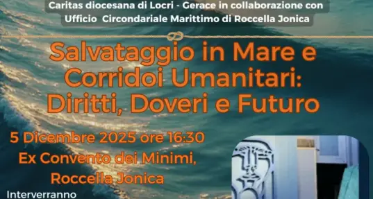 Il 5 dicembre a Roccella un incontro sul tema del salvataggio in mare e dei Corridoi Umanitari\n