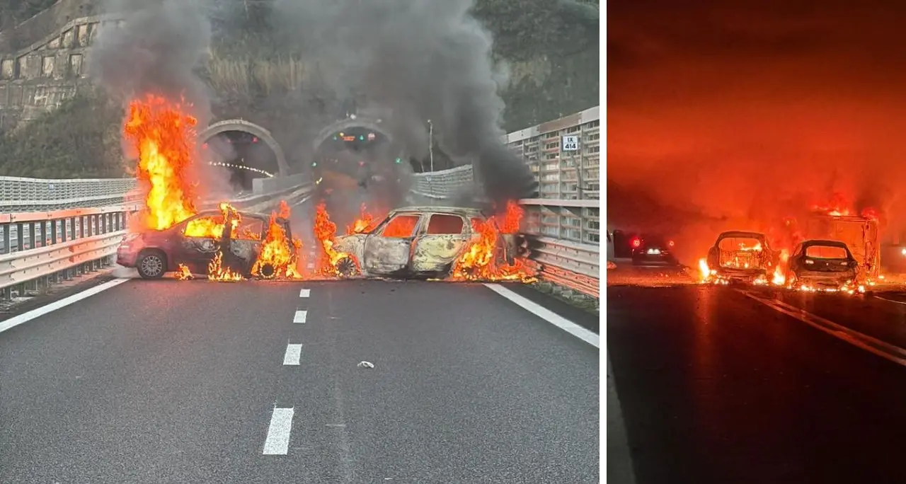 Assalto a\u00A0portavalori sull’A2 tra Scilla e Bagnara: furgone bloccato da auto incendiate e chiodi\n