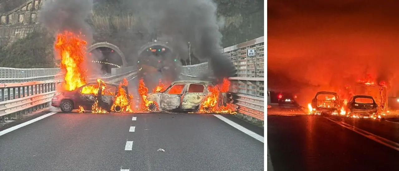 Assalto a\u00A0portavalori sull’A2 tra Scilla e Bagnara: furgone bloccato da auto incendiate, rubati 2 milioni di euro\n