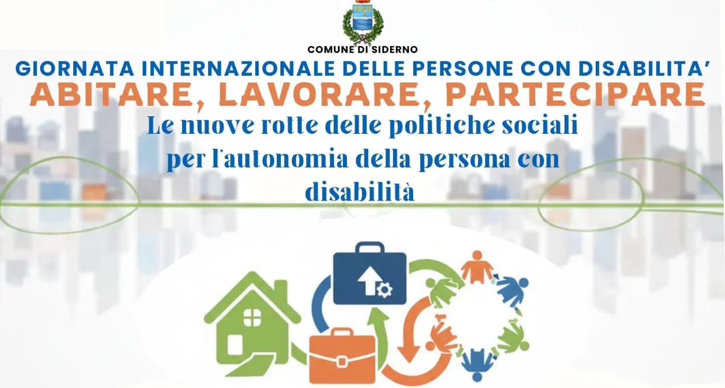 Giornata delle persone con disabilità, a Siderno l'incontro \"Abitare Lavorare, Partecipare”\n