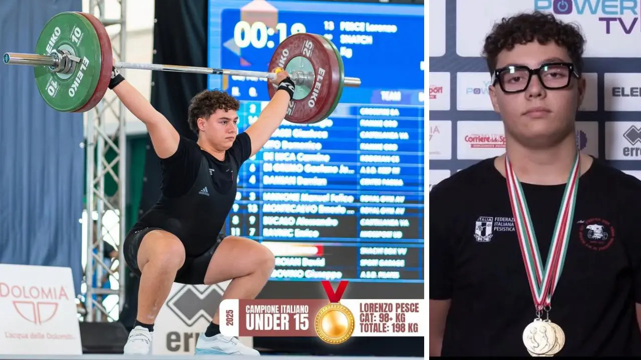 È vibonese il neo campione italiano under 15 di Pesistica (categoria 98+): Lorenzo Pesce conquista il titolo a Roma