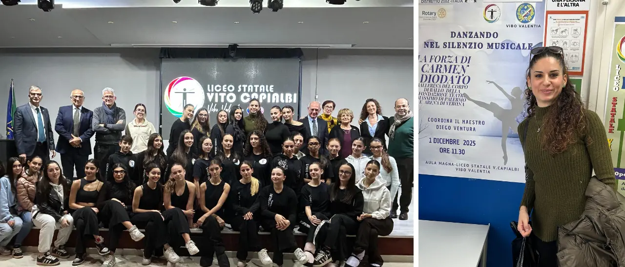Vibo, la testimonianza della ballerina sorda Carmen Diodato emoziona gli studenti del liceo Capialbi\n