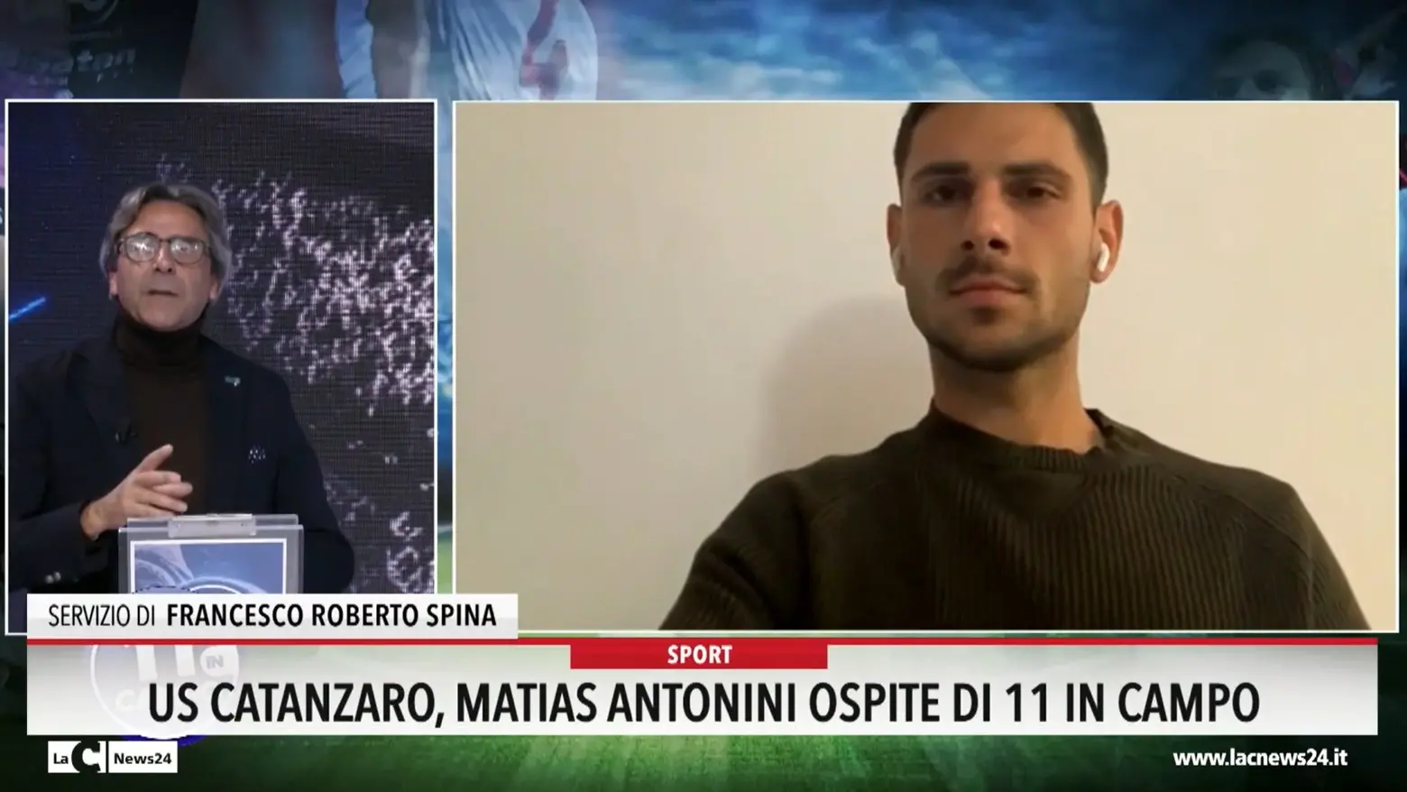 Us Catanzaro, Matias Antonini ospite di 11 in campo