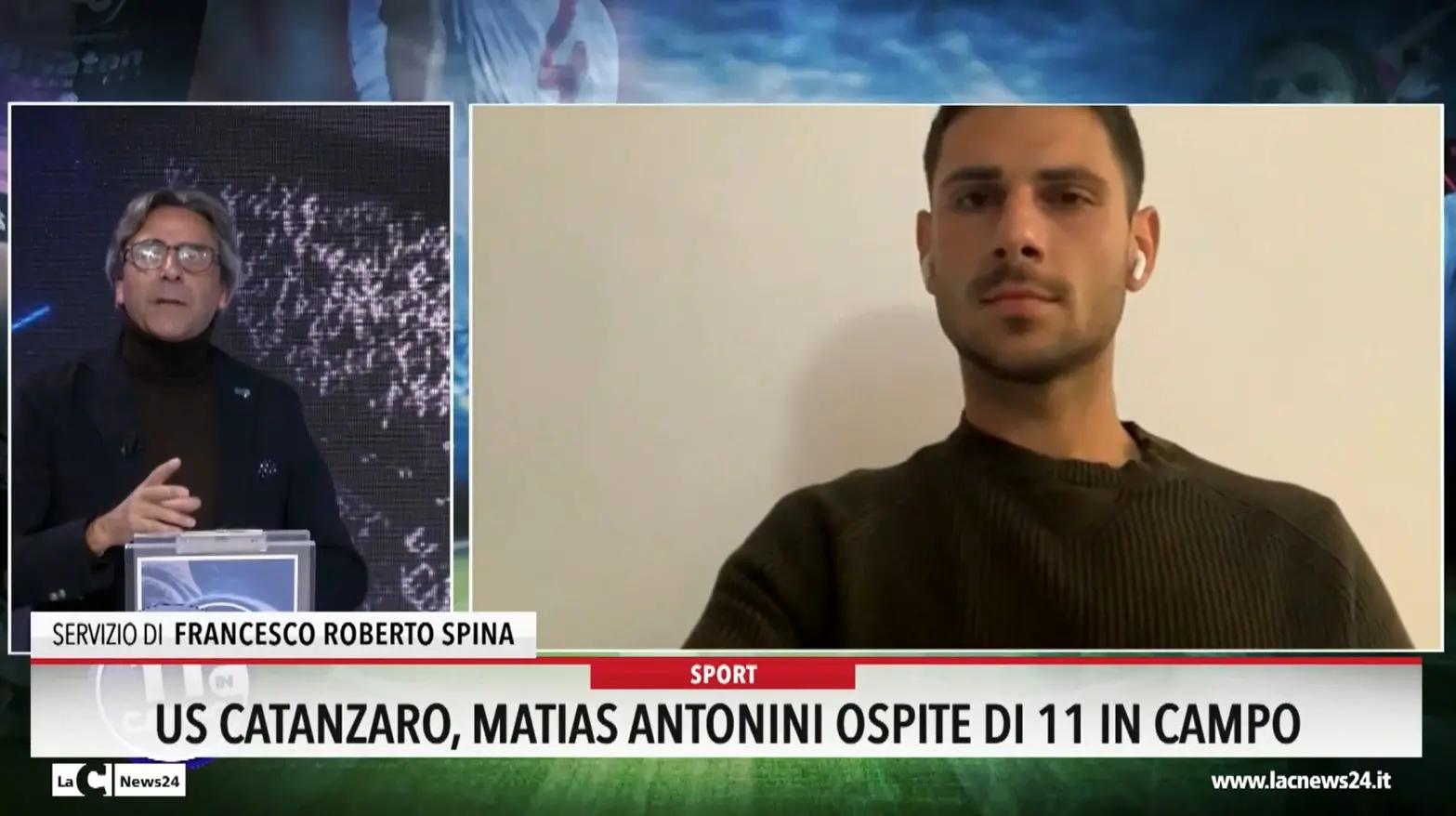 Us Catanzaro, Matias Antonini ospite di 11 in campo