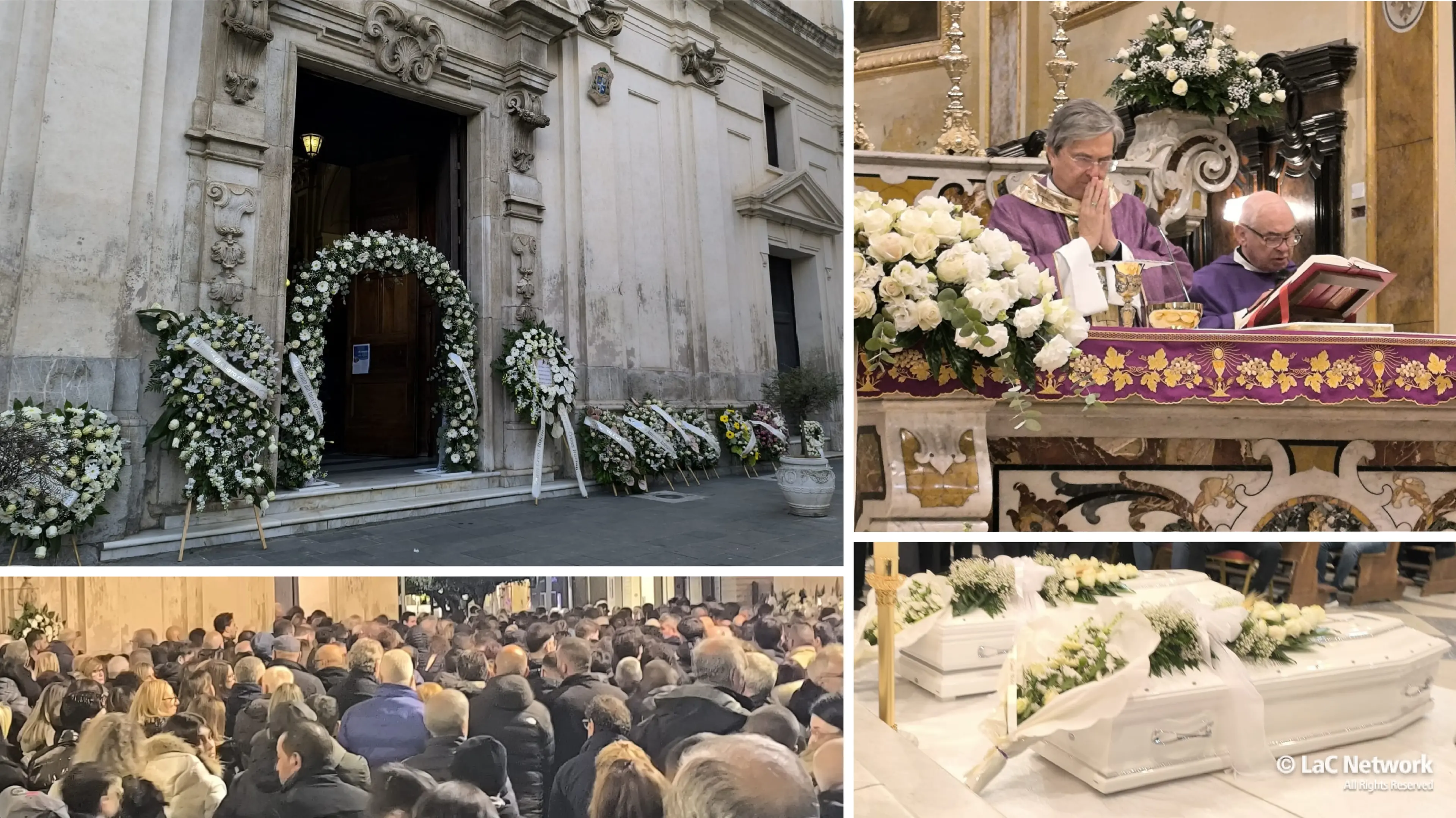 Morti in un incidente sulla 106, a Cassano l’addio a Chiara e Antonio. Il vescovo: «Non ci sono parole, dolore\u00A0indicibile»\n