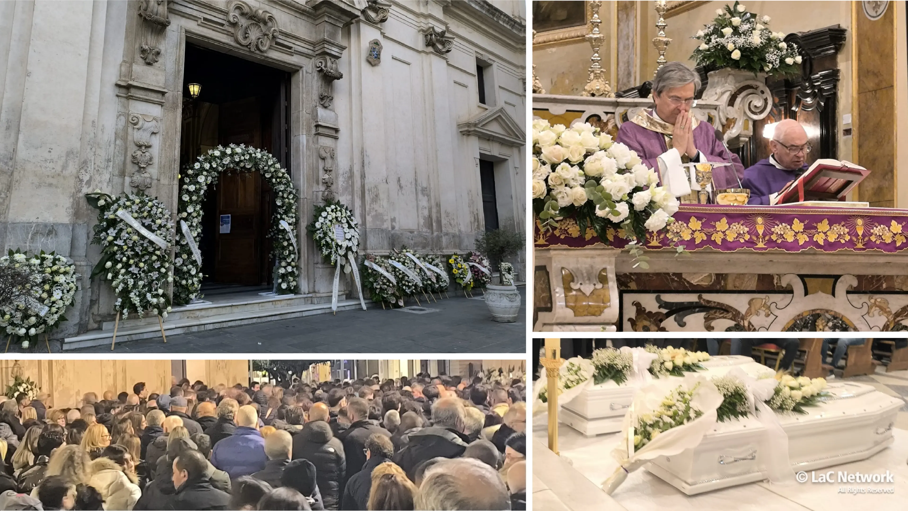 Morti in un incidente sulla 106, a Cassano l’addio a Chiara e Antonio. Il vescovo: «Non ci sono parole, dolore\u00A0indicibile»\n