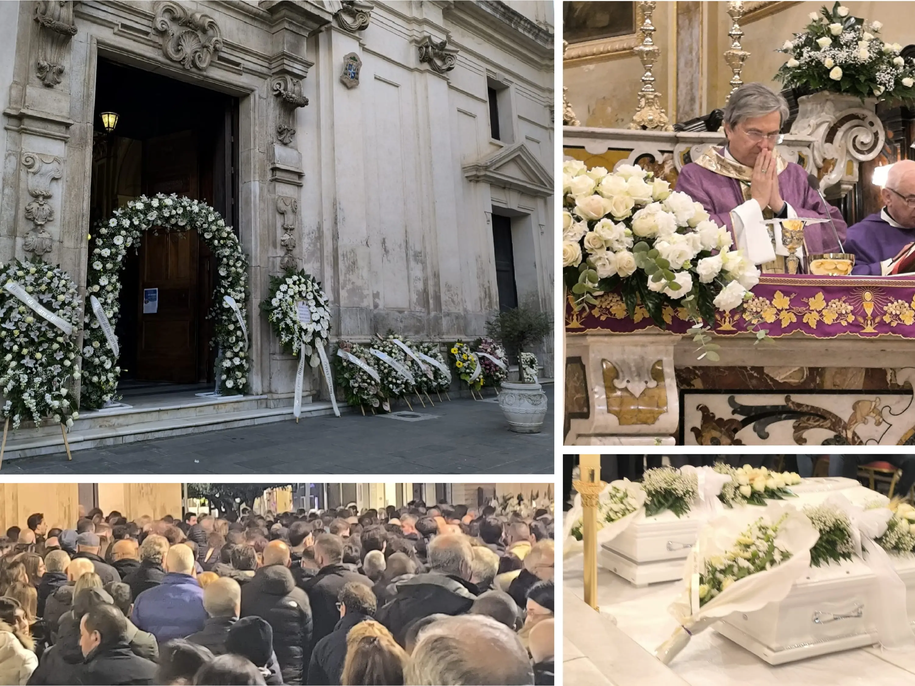 Morti in un incidente sulla 106, a Cassano l’addio a Chiara e Antonio. Il vescovo: «Non ci sono parole, dolore indicibile»