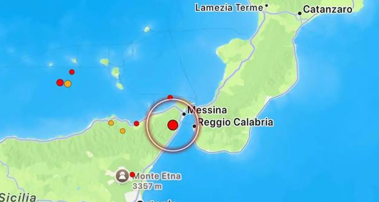 Scossa di terremoto nell’area dello Stretto: trema il Reggino ma non ci sono danni\n
