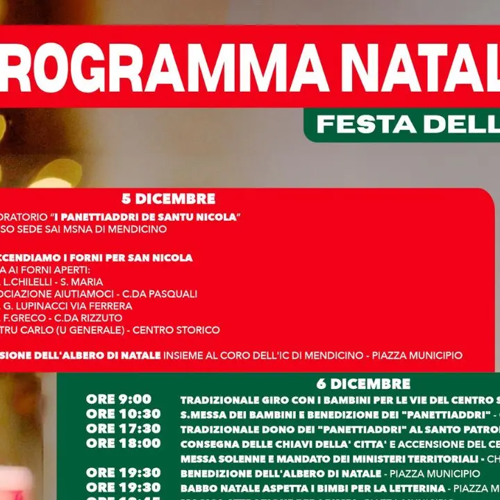 Mendicino presenta il Programma Natalizio 2025 tra tradizioni e comunità\n