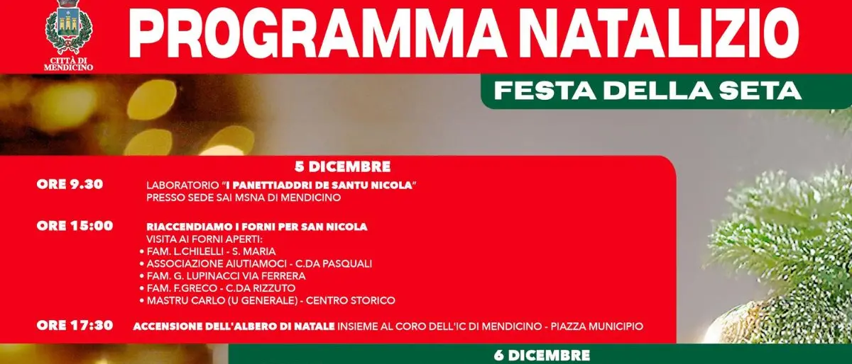 Mendicino presenta il Programma Natalizio 2025 tra tradizioni e comunità\n