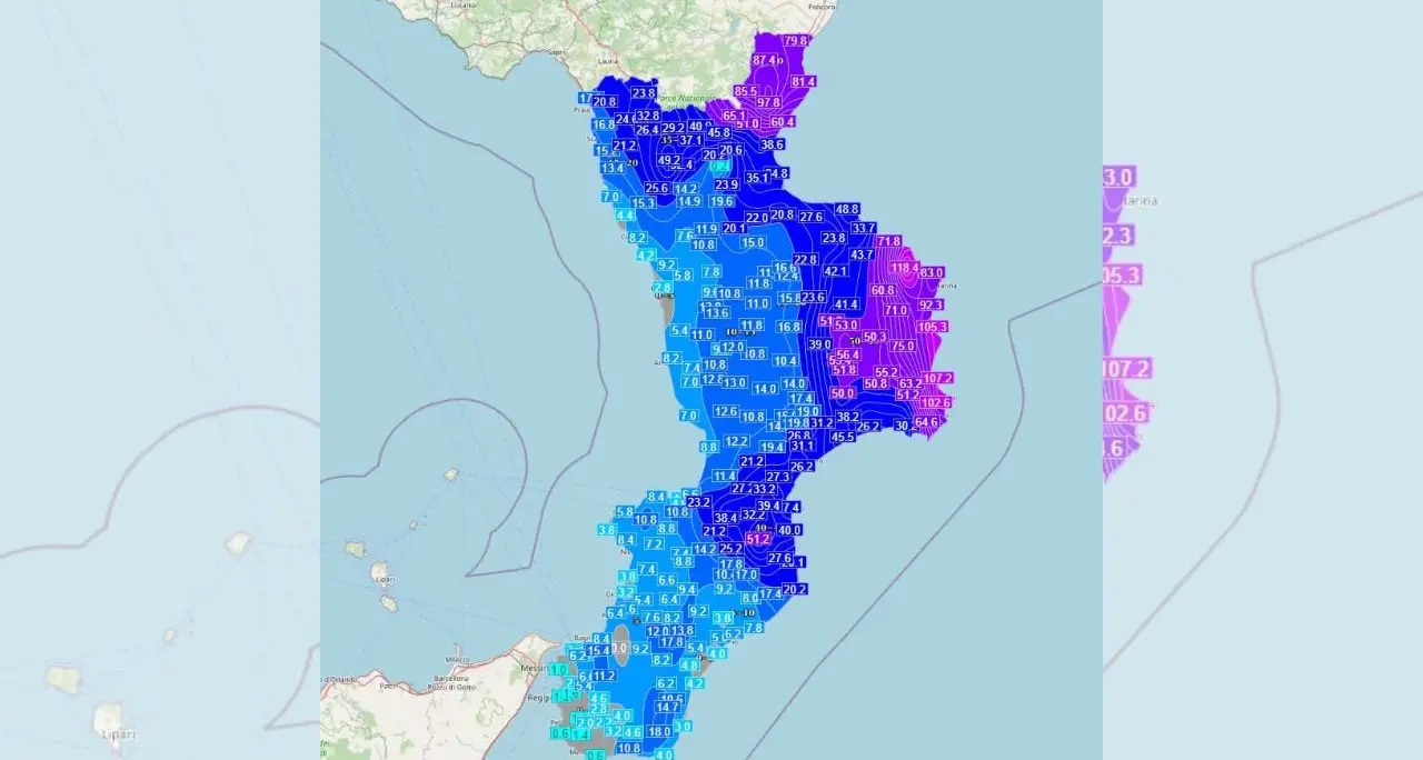 Meteo, notte di nubifragi sulla Calabria jonica ma il maltempo è già finito: ecco dove è piovuto di più\n
