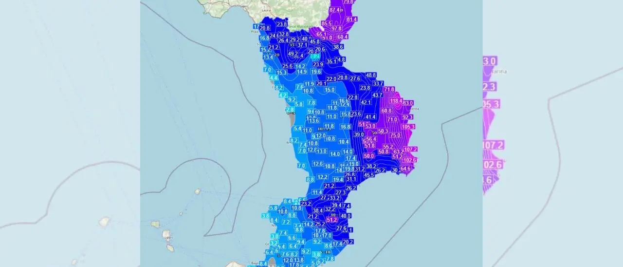 Meteo, notte di nubifragi sulla Calabria jonica ma il maltempo è già finito: ecco dove è piovuto di più\n