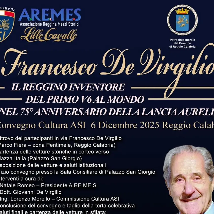 Auto storiche, a Reggio il convegno nazionale e\u00A0l’omaggio al reggino Francesco De Virgilio\n