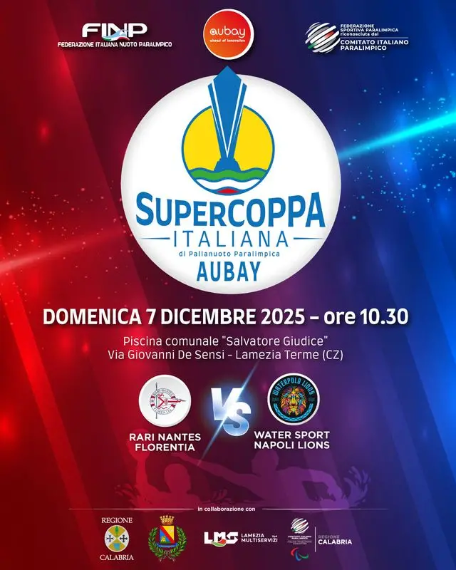 Tutto pronto a Lamezia Terme per la Supercoppa Italiana di pallanuoto paralimpica\n