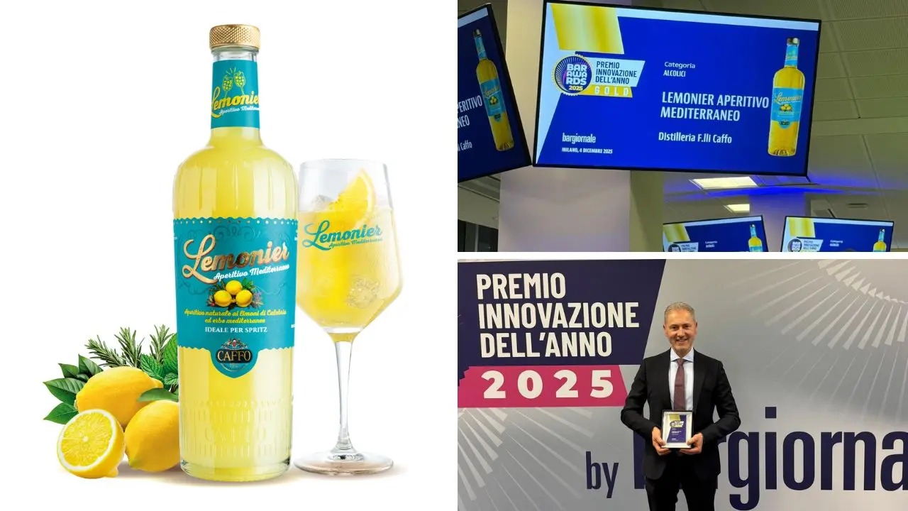Lemonier Aperitivo Mediterraneo vince il Barawards Premio Innovazione dell’anno 2025 nella categoria alcolici e super alcolici\n