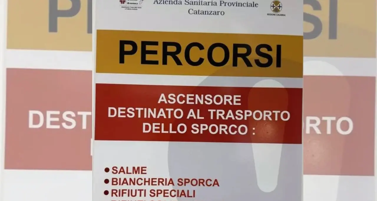 Il cartello shock all’ospedale di Lamezia Terme: salme accostate ai “rifiuti sporchi”\n
