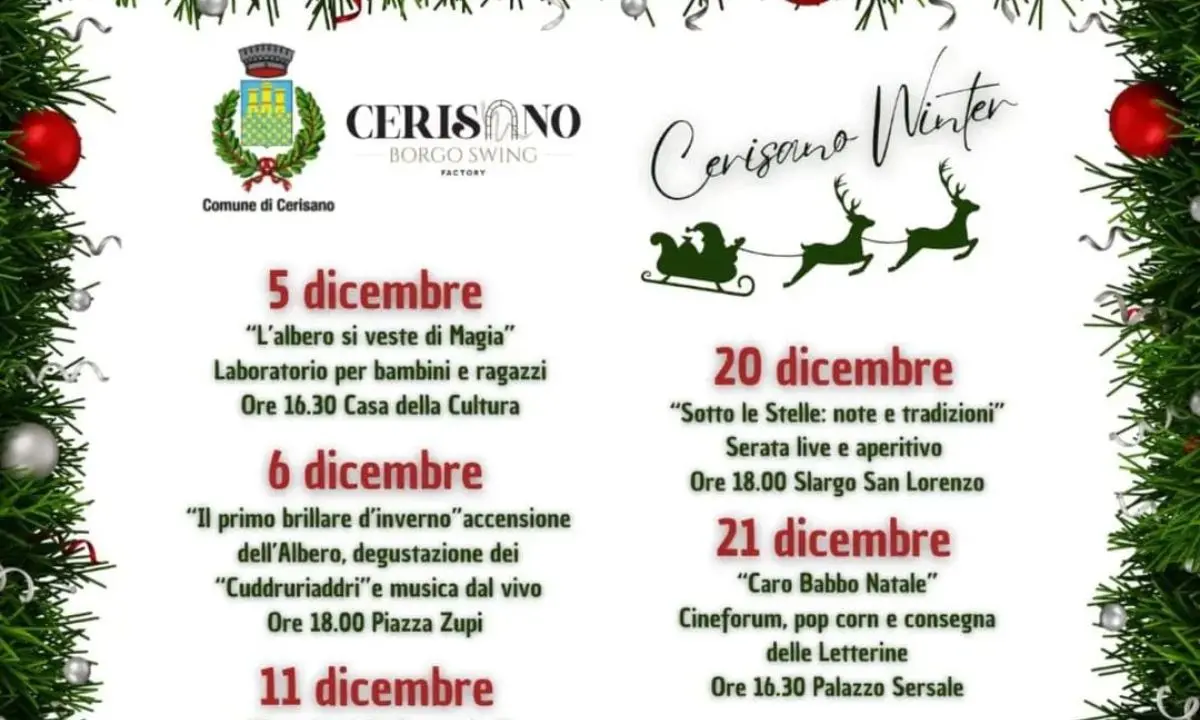 Cerisano Winter trasforma il borgo in un Natale di comunità e cultura\n