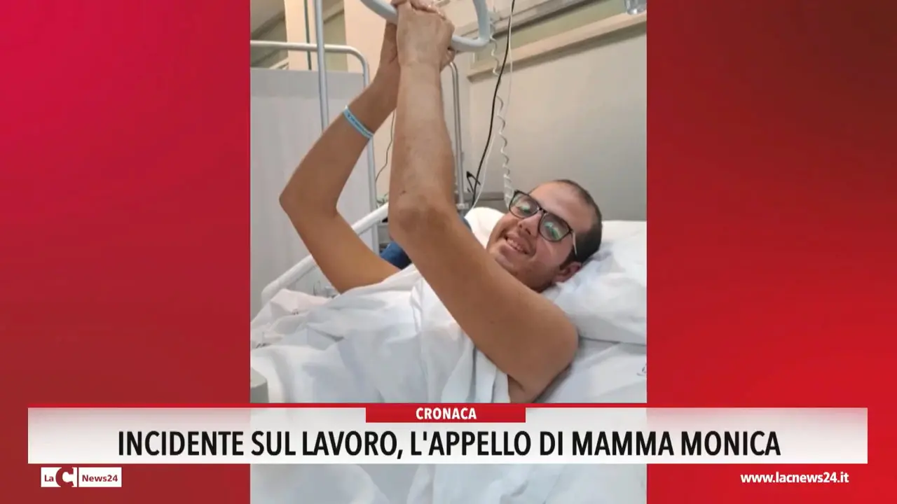 Incidente sul lavoro, l'appello di mamma Monica