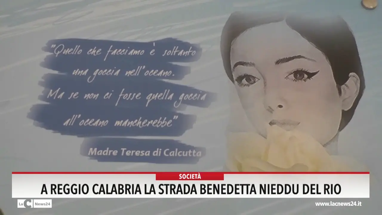 A Reggio Calabria la strada Benedetta Nieddu del Rio