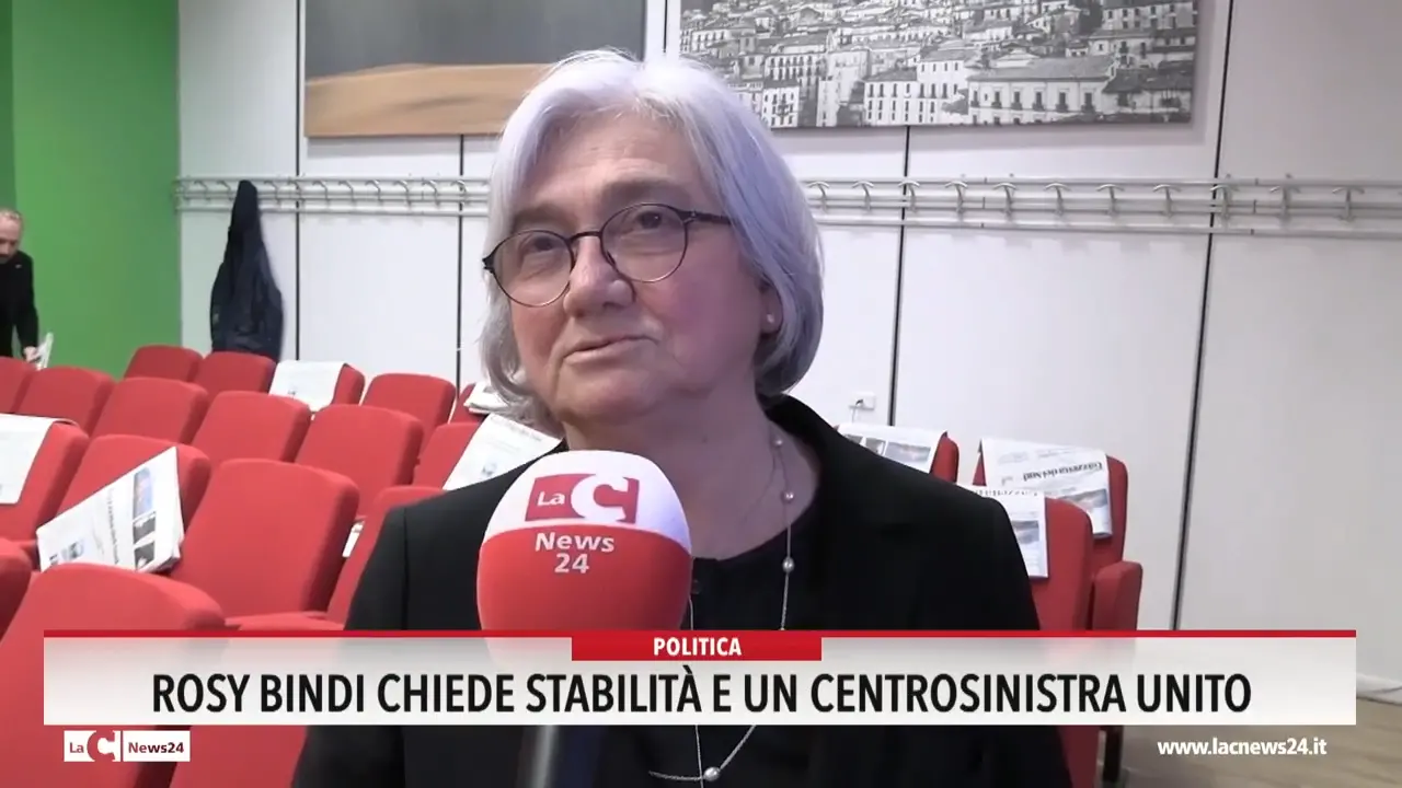 Rosy Bindi chiede stabilità e un centrosinistra unito