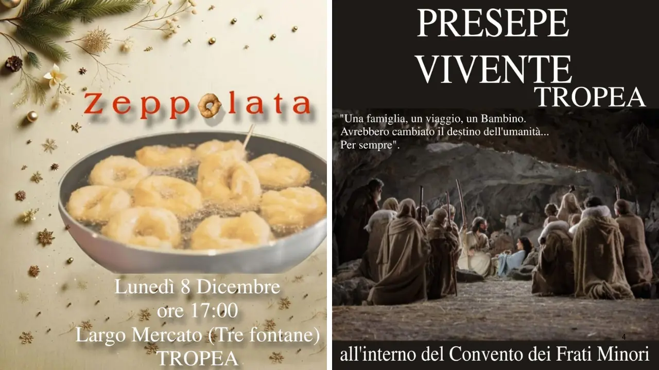 Al via\u00A0le iniziative natalizie a Tropea, si parte domani\u00A0con la tradizionale Zeppolata dell’8 dicembre\n
