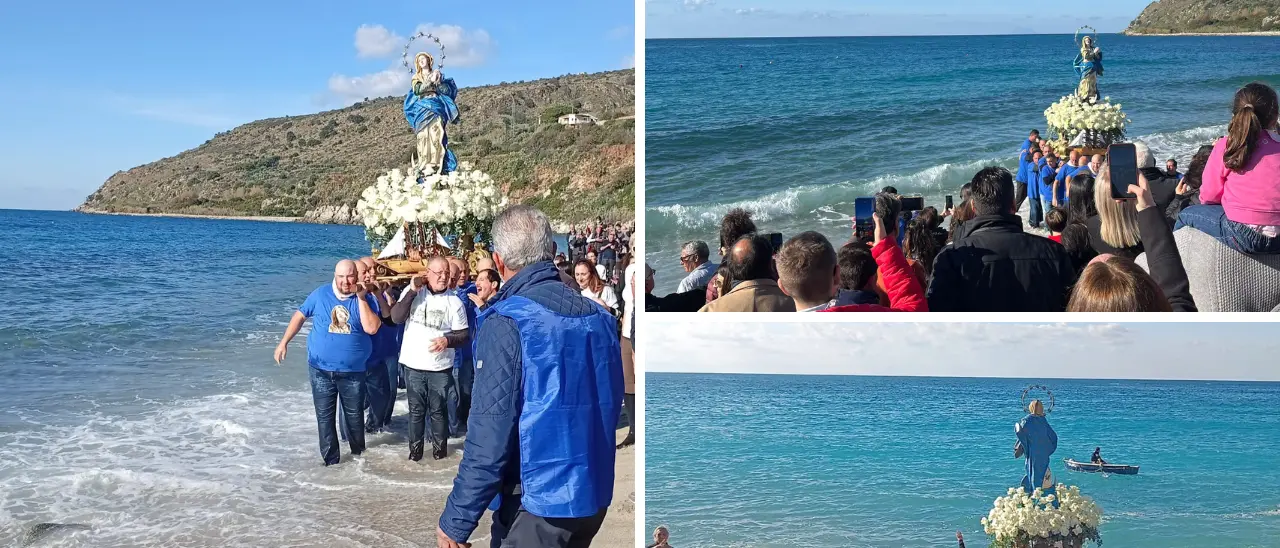 A Nicotera Marina la suggestiva processione in mare dell’Immacolata, giornata di fede e tradizioni\u00A0sotto un sole caldo