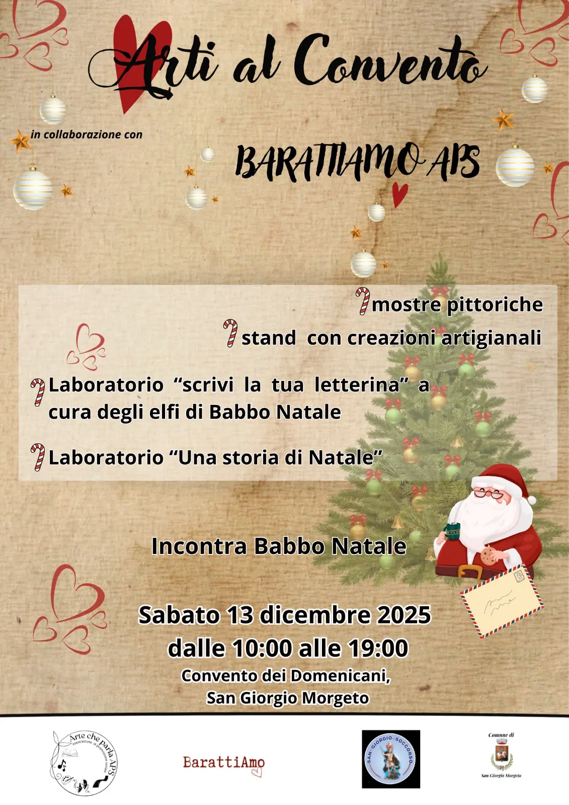 “Arti al Convento”, un giorno di arte, laboratori e magia natalizia nel cuore di San Giorgio Morgeto\n