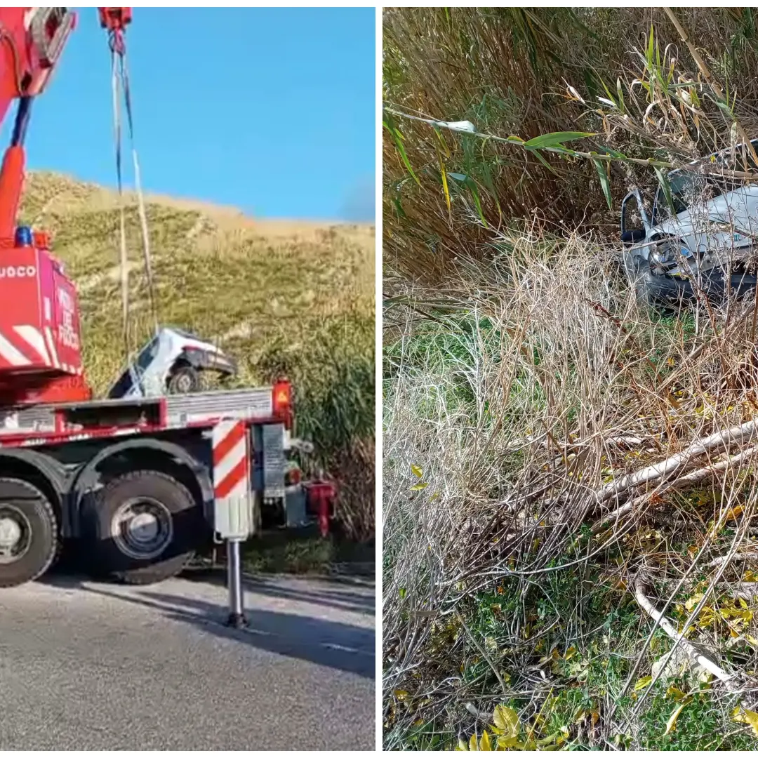 Paura a Gallina: auto precipita in una scarpata, donna salvata dopo ore\n
