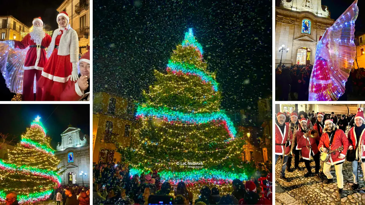 Serra illumina il Natale con la cerimonia dell’accensione dell’Albero in piazza – FOTO e VIDEO\n