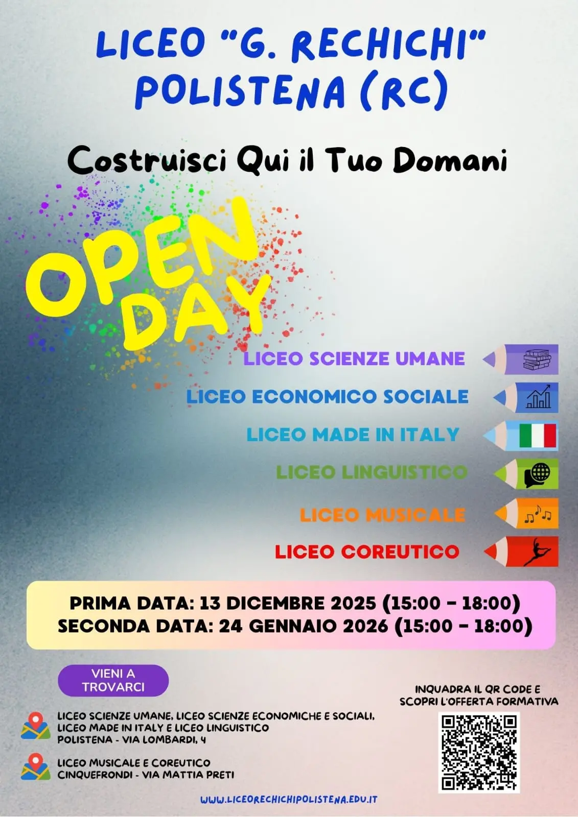 Open Day al Liceo “G. Rechichi”: un pomeriggio per conoscere da vicino tutti gli indirizzi\n