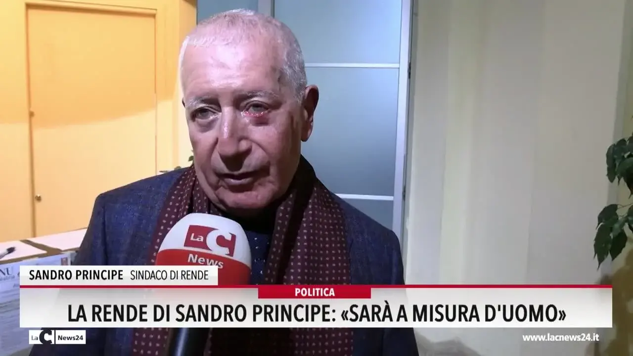 La Rende di Sandro Principe: «Sarà a misura d'uomo»