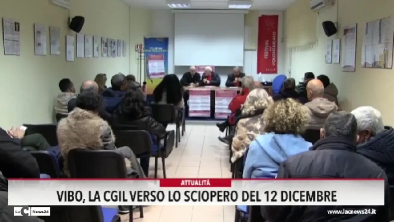 Vibo, la Cgil verso lo sciopero del 12 dicembre